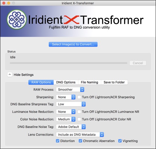 iridient x transformer fujifilm profiles